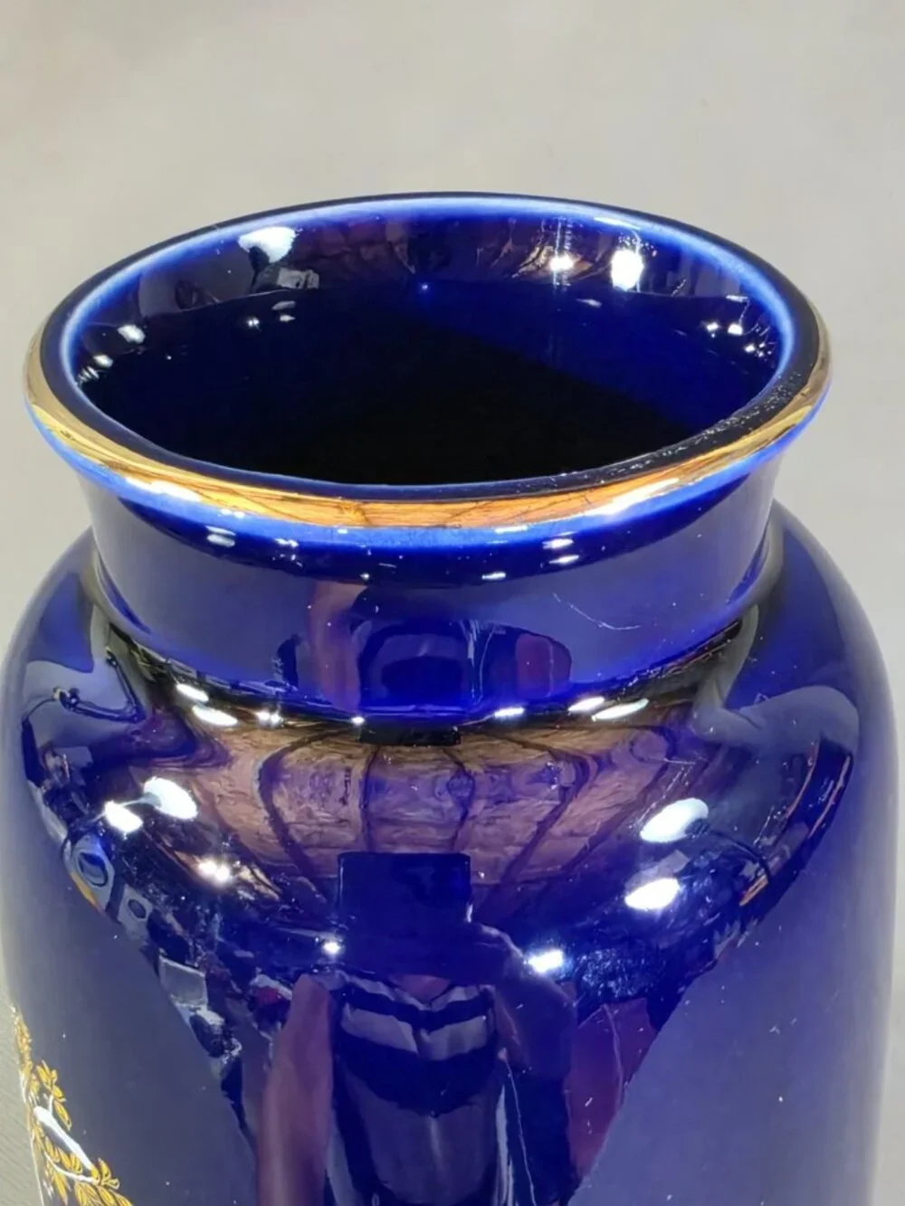 Vintage Japanese Porcelain Vase Hand Painted, 10” T